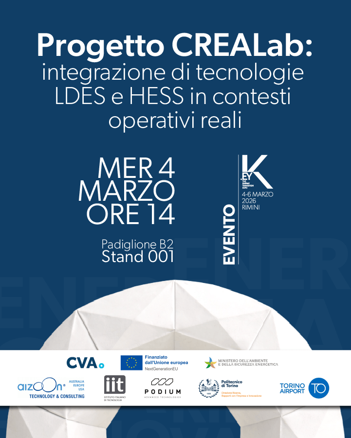 Progetto CREALab: integrazione di tecnologie LDES-HESS in contesti operativi reali