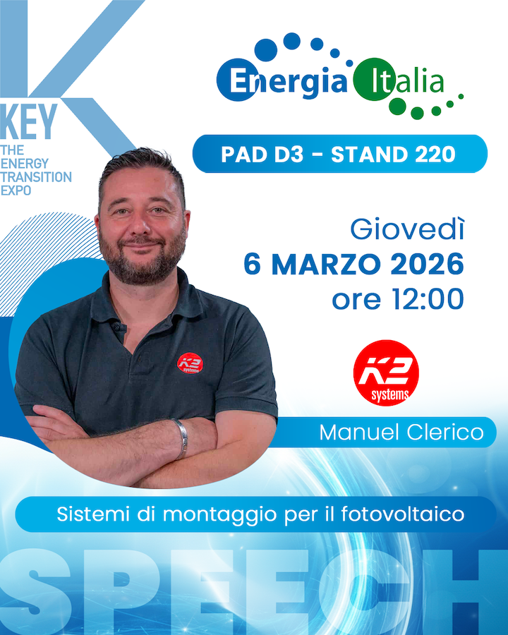 K2 Systems: sistemi di montaggio  per il fotovoltaico