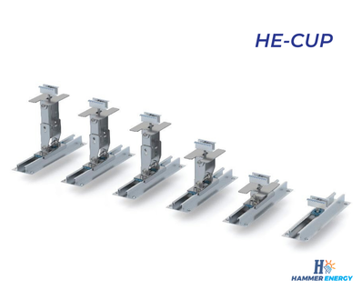 HE-CUP. Universal kit for installing a photovoltaic system on a corrugated metal roof dome