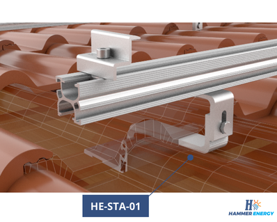 Staffa a gancio in alluminio HE-STA-01