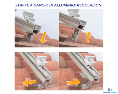 Staffa a gancio in alluminio HE-STA-01