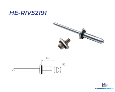 Rivet for corrugated metal roofing HE-RIV52191