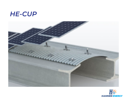 HE-CUP. Universal kit for installing a photovoltaic system on a corrugated metal roof dome
