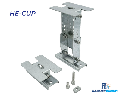 HE-CUP. Universal kit for installing a photovoltaic system on a corrugated metal roof dome